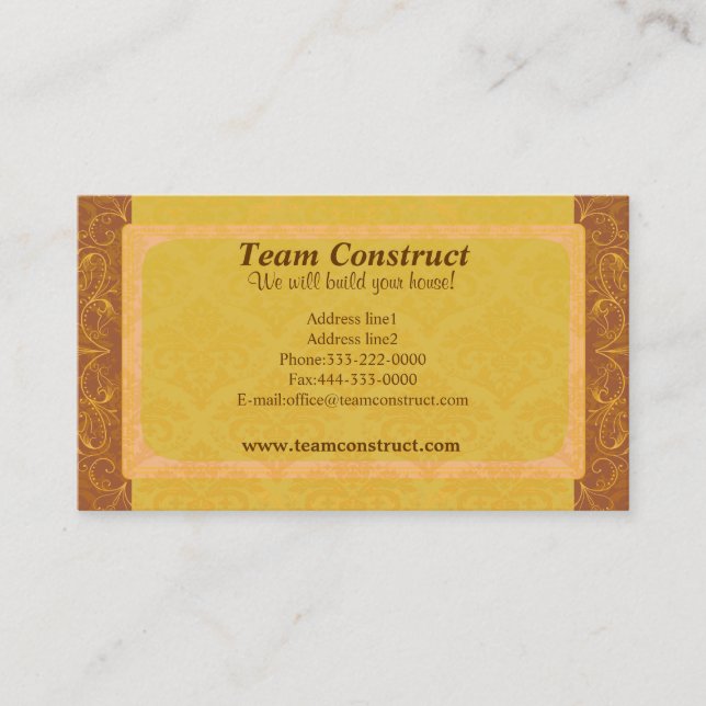Team Construct Business Cards (Front)