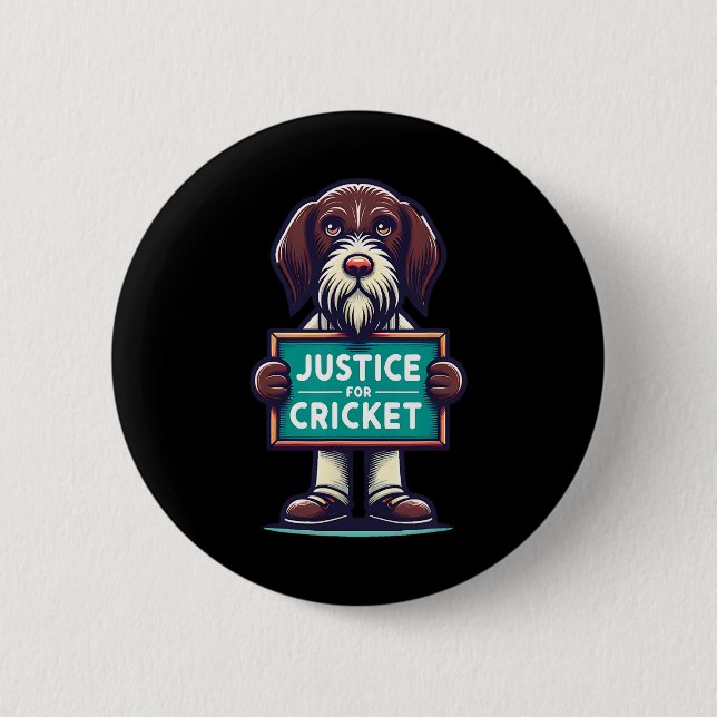 Team Cricket Hunting Squad Funny Retro  2 Inch Round Button (Front)