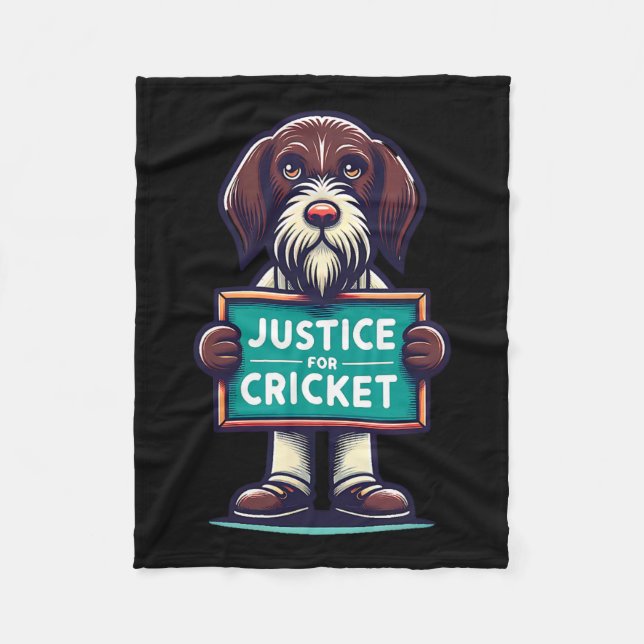 Team Cricket Hunting Squad Funny Retro  Fleece Blanket (Front)