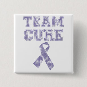 Team Cure (Periwinkle) 2 Inch Square Button