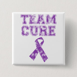 Team Cure (Purple) 2 Inch Square Button