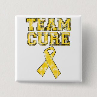 Team Cure (Yellow) 2 Inch Square Button