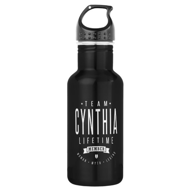 Team Cynthia Lifetime Member 532 Ml Water Bottle (Front)
