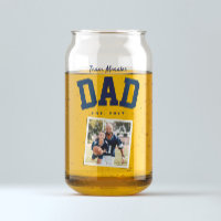 Team dad family name one photo sporty navy blue