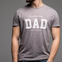 Team dad sporty simple personalized white text