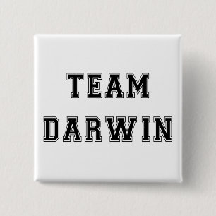 Team Darwin (B&W) 2 Inch Square Button