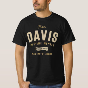 Team Davis Lifetime Member Personalized Name T-Shirt