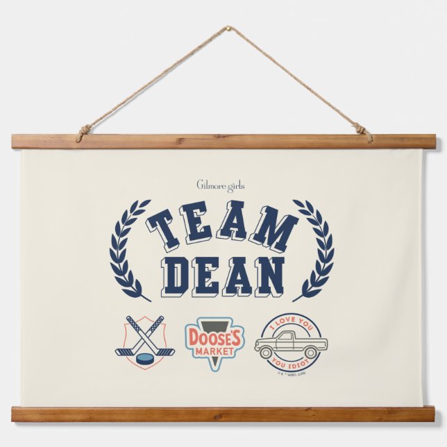Team Dean Gilmore Girls Design Hanging Tapestry (Front)