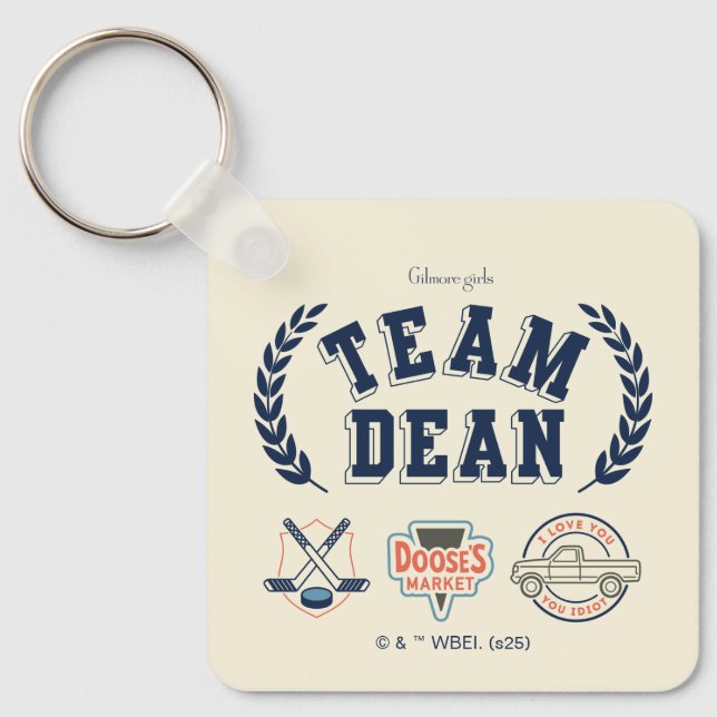 Team Dean Gilmore Girls Design Keychain (Front)