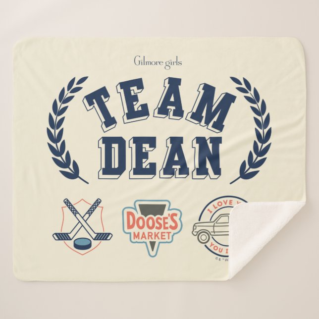 Team Dean Gilmore Girls Design Sherpa Blanket (Front (Horizontal))