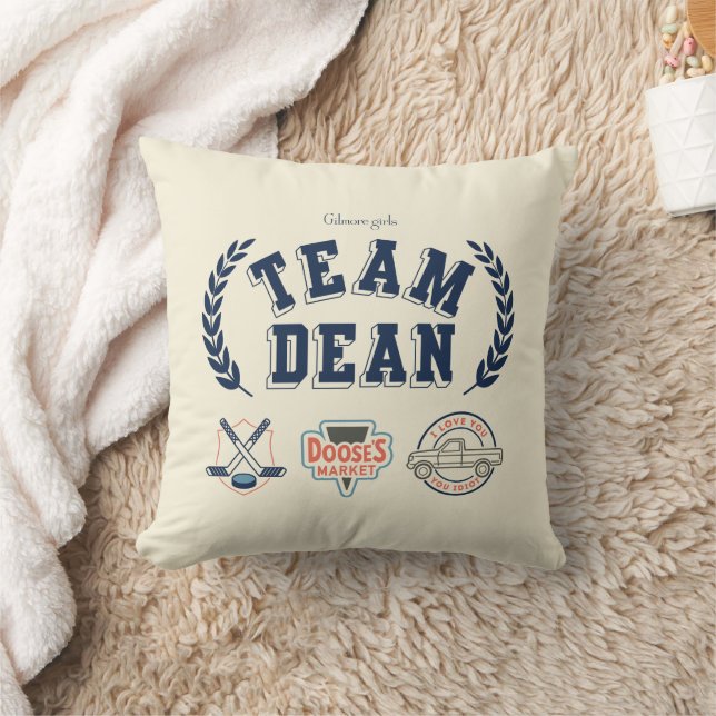 Team Dean Gilmore Girls Design Throw Pillow (Blanket)