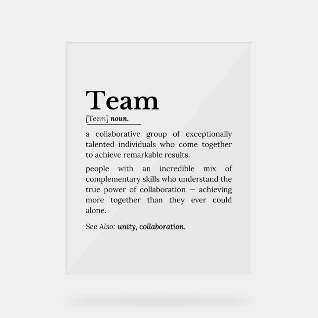 Team Definition – The Power of Collaboration  (Recto)
