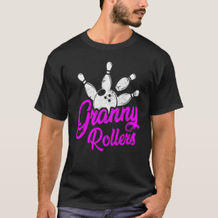 Team Design B0wling Alley Granny Roller B0wler Pin T-Shirt