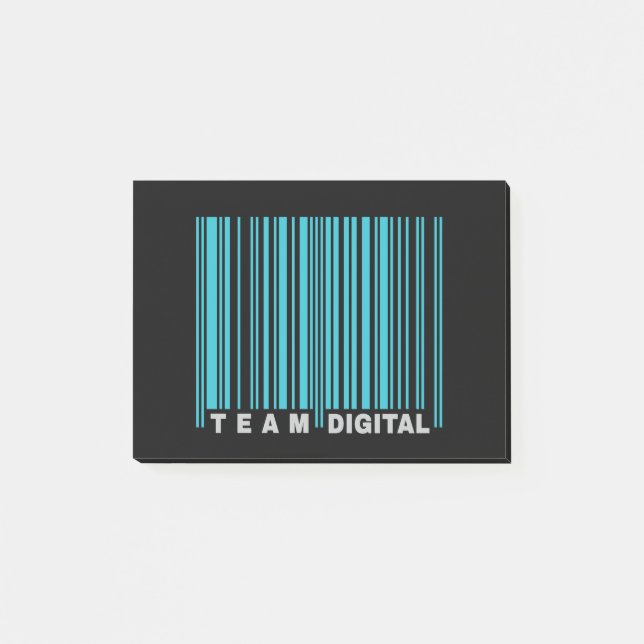 Team digital barcode for nerds post-it notes (Front)
