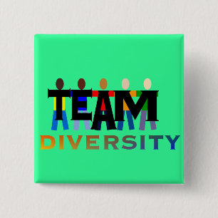 Team Diversity 2 Inch Square Button