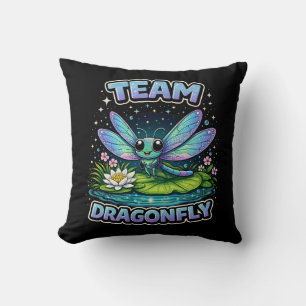 Team Dragonfly Throw Pillow