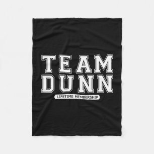Team dunn family surname reunion crew member gift fleece blanket