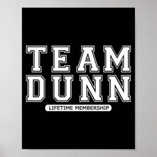 Team dunn family surname reunion crew member gift poster