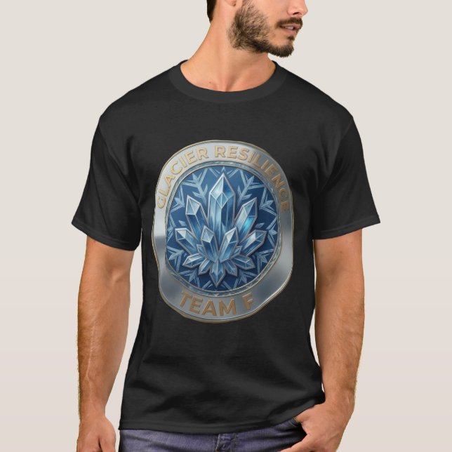 Team E – Glacier Resilience Emblem | Ice Strength  T-Shirt (Front)