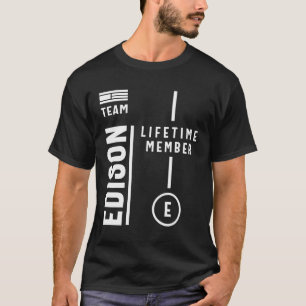 Team Edison Lifetime Member Personalized Name T-Shirt