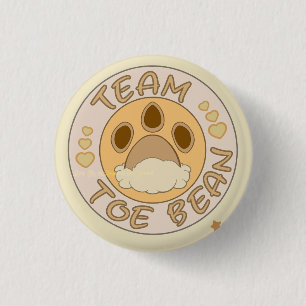 Team Eevee Toe Beans 1 Inch Round Button