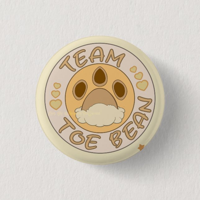 Team Eevee Toe Beans 1 Inch Round Button (Front)