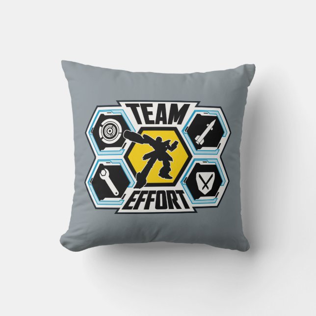 Team Effort Throw Pillow (Front)