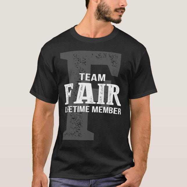 Team FAIR Lifetime Member T-Shirt (Front)