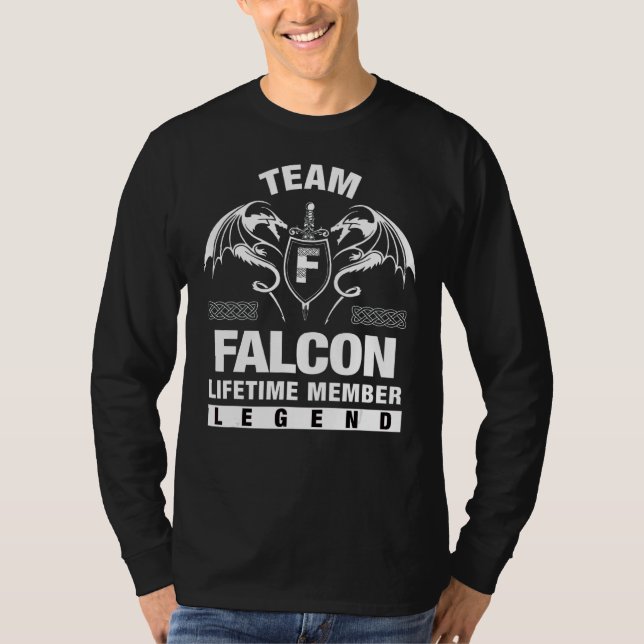 Team Falcon Lifetime Member T-Shirt (Front)