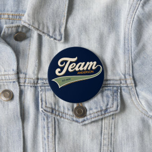 Team family gathering cold sport logo 3 inch round button