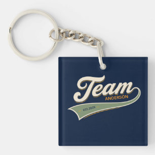 Team family gathering cold sport logo keychain
