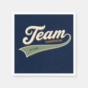 Team family gathering cold sport logo napkin
