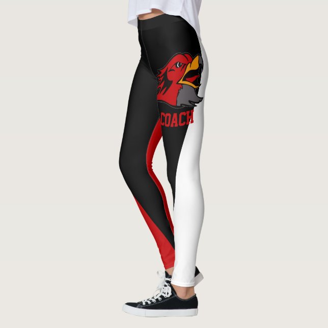 Team & Fan Black/Red/White Mascot Leggings (Left)