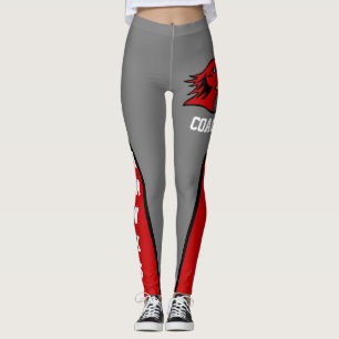 Team & Fan Gray and Red Mascot Leggings