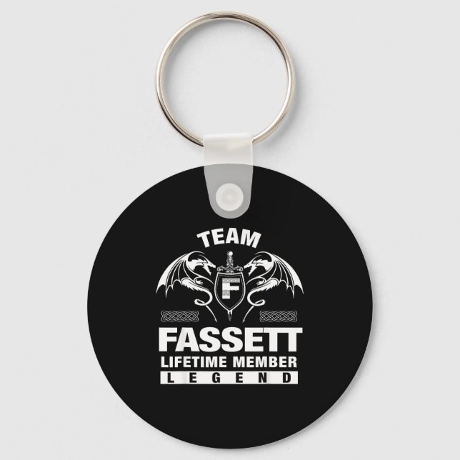 Team Fassett Lifetime Member Gift Keychain (Front)