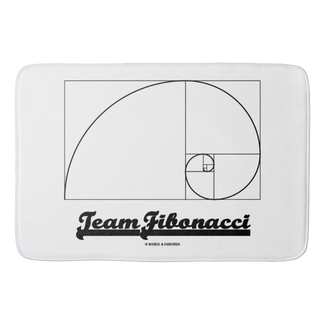 Team Fibonacci (Fibonacci Spiral) Bath Mat (Front)