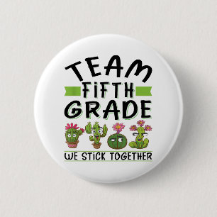 Team Fifth Grade Back To School Day Camo Teachers 2 Inch Round Button