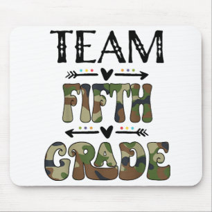 Team Fifth Grade Back To School Day Camo Teachers Mouse Pad