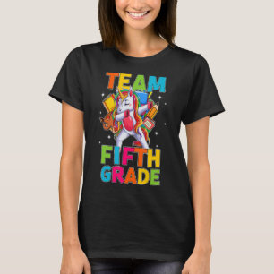 Team Fifth Grade Squad Dabbing Unicorn Back To Sch T-Shirt