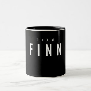 Team Finn Personalized Name Two-Tone Coffee Mug