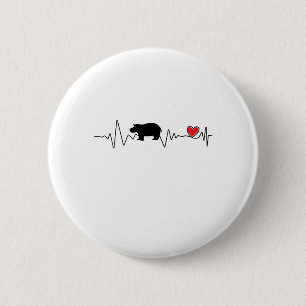 Team Fiona Baby Hippo Love Hippopotamus 2 Inch Round Button