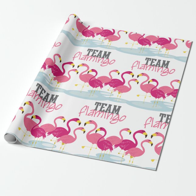 Team Flamingo Wrapping Paper (Unrolled)