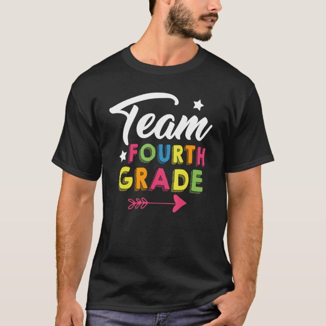 Team Fourth 4th Grade School Boy Girl Classroom Cu T-Shirt (Front)