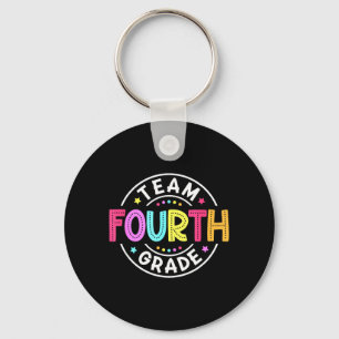 Team Fourth Grade Teacher Back To School 4th Grade Keychain