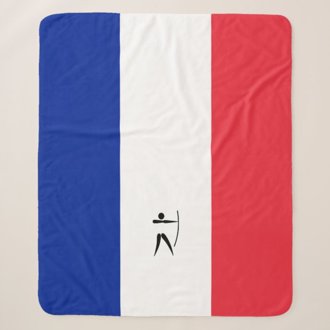 Team France Archery Sherpa Blanket (Front)