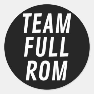 Team Full Rom Fitness Bodybuilding Gym Team Full R Classic Round Sticker