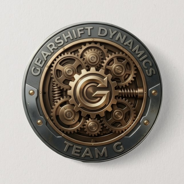 Team G – Gearshift Dynamics Emblem | High Performa 3 Inch Round Button (Front)