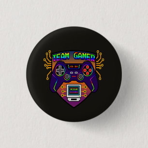 Team Gamer, retro controller video game pin