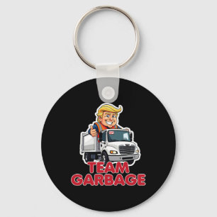 Team Garbyge Donald Trump 2025 Election Funny Keychain