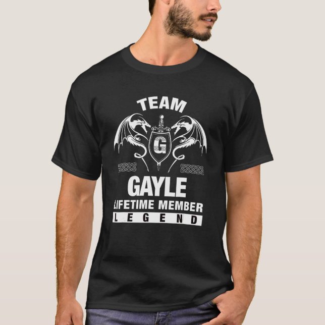 Team Gayle Lifetime Member T-Shirt (Front)